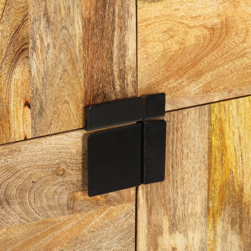 Highboard 80x30x95 cm Massives Raues Mangoholz