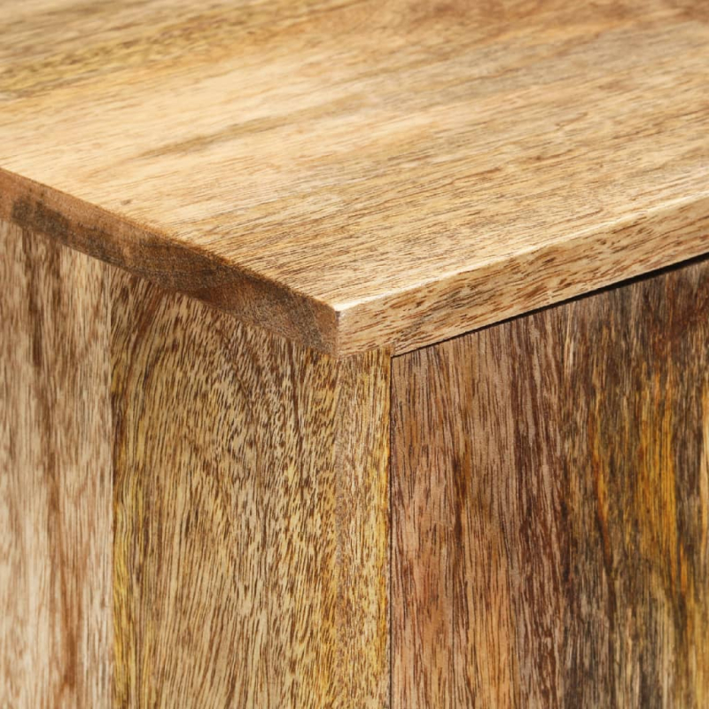 Highboard 80x30x95 cm Massives Raues Mangoholz