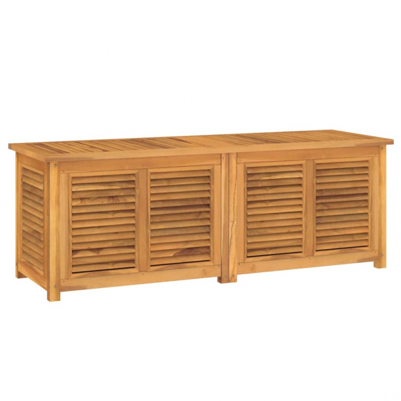 Gartenbox mit Beutel 150x50x55 cm Massivholz Teak