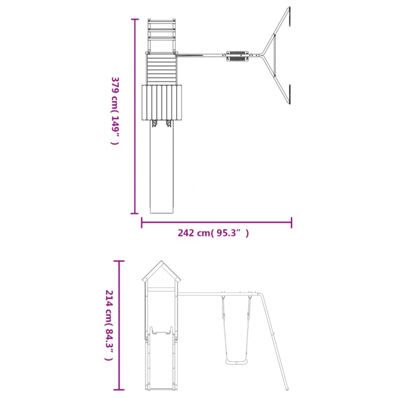 Spielturm Imprägniertes Kiefernholz