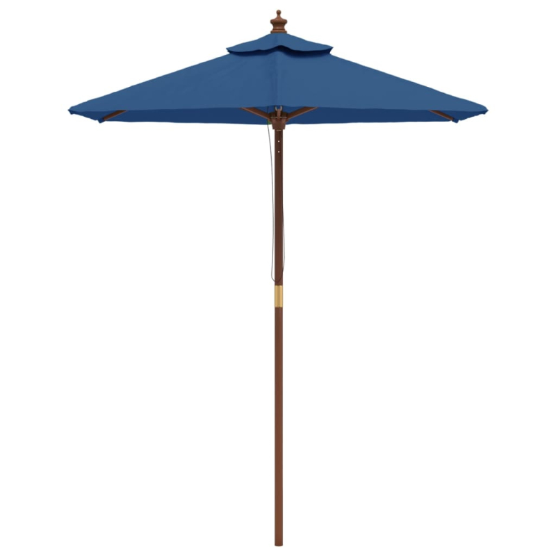Sonnenschirm mit Holzmast Azurblau 196x231 cm