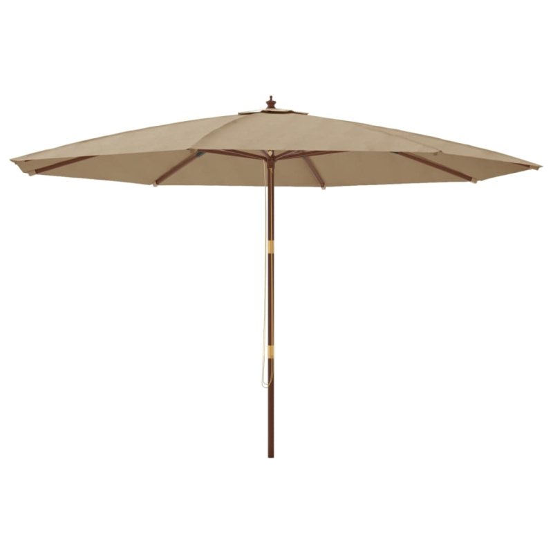 Sonnenschirm mit Holzmast Taupe 400x273 cm