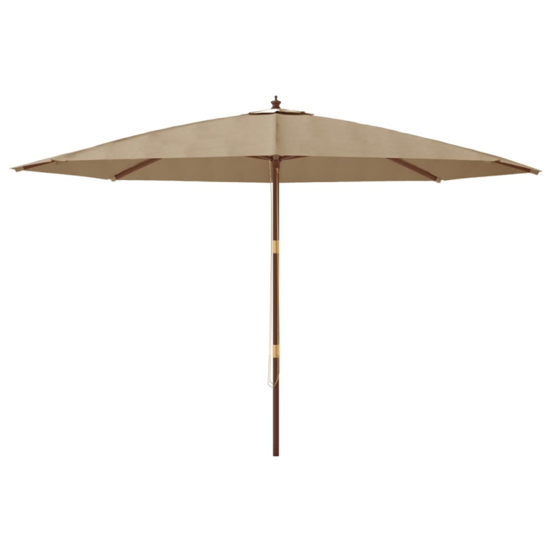 Sonnenschirm mit Holzmast Taupe 400x273 cm