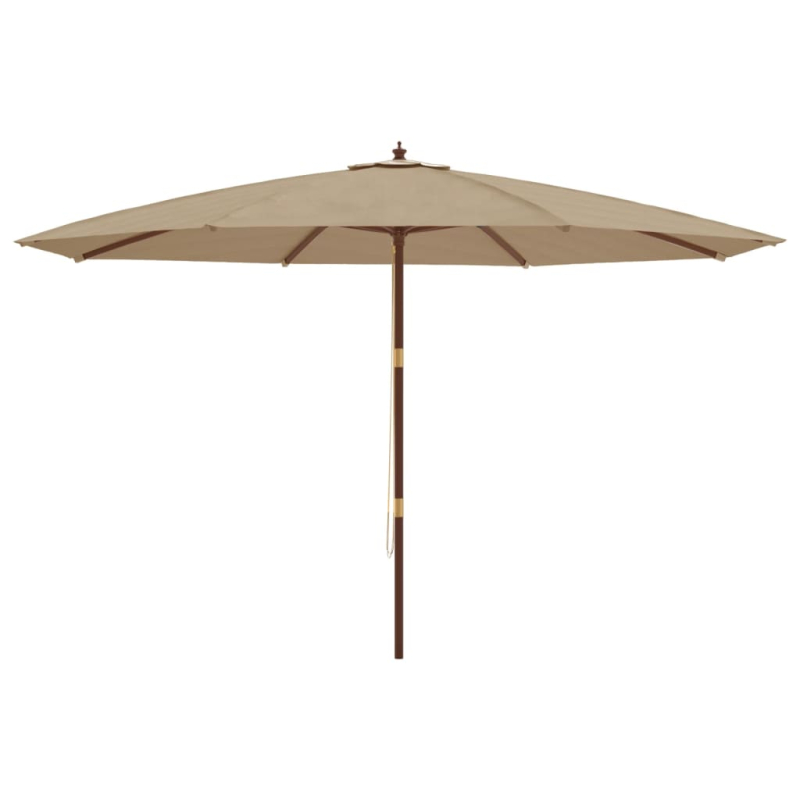 Sonnenschirm mit Holzmast Taupe 400x273 cm
