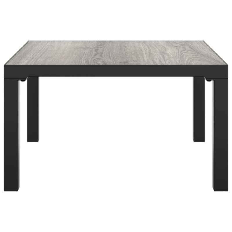 Garten-Couchtisch Grau 55x55x31 cm DPC und Stahl