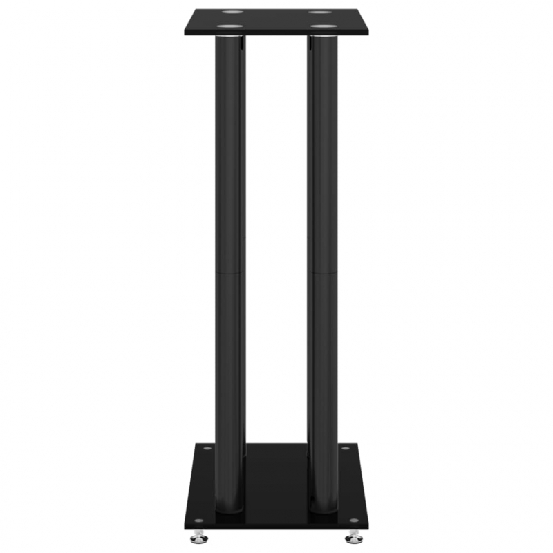 Lautsprecher-Ständer 2 Stk. Schwarz Hartglas 4 Säulen