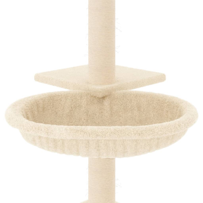 Kratzbaum mit Sisal-Kratzsäulen Creme 72 cm