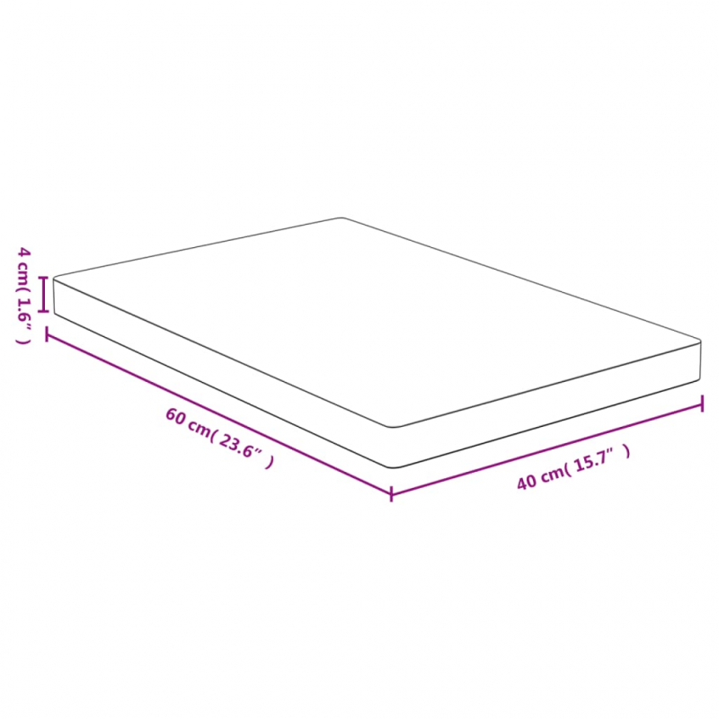 Schneidebrett 60x40x4 cm Bambus