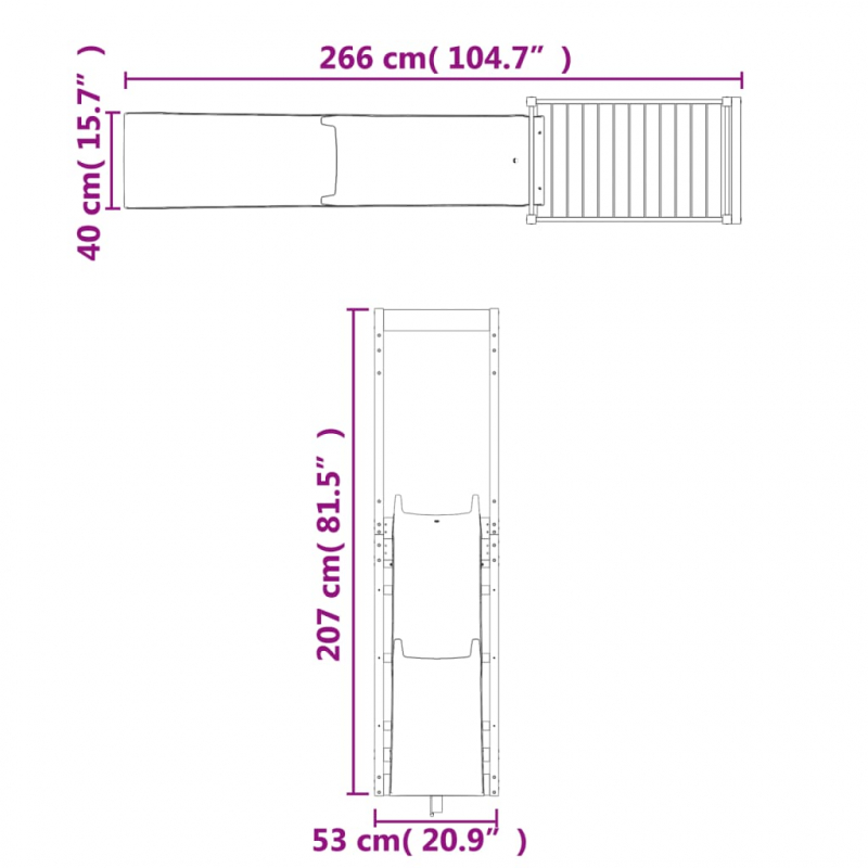 Spielturm Imprägniertes Kiefernholz