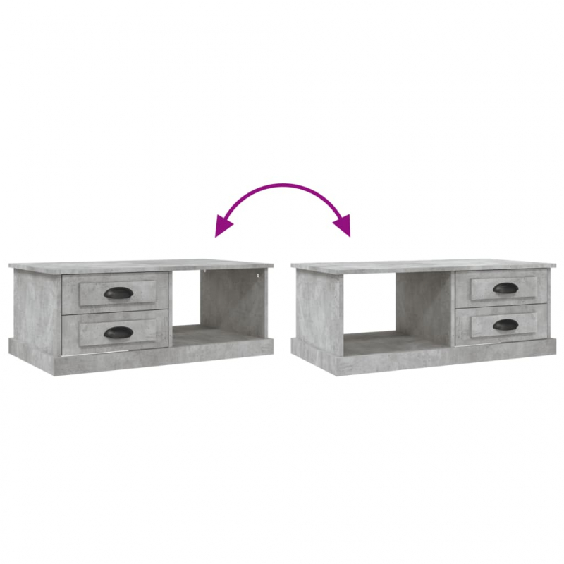 Couchtisch Betongrau 90x50x35 cm Holzwerkstoff