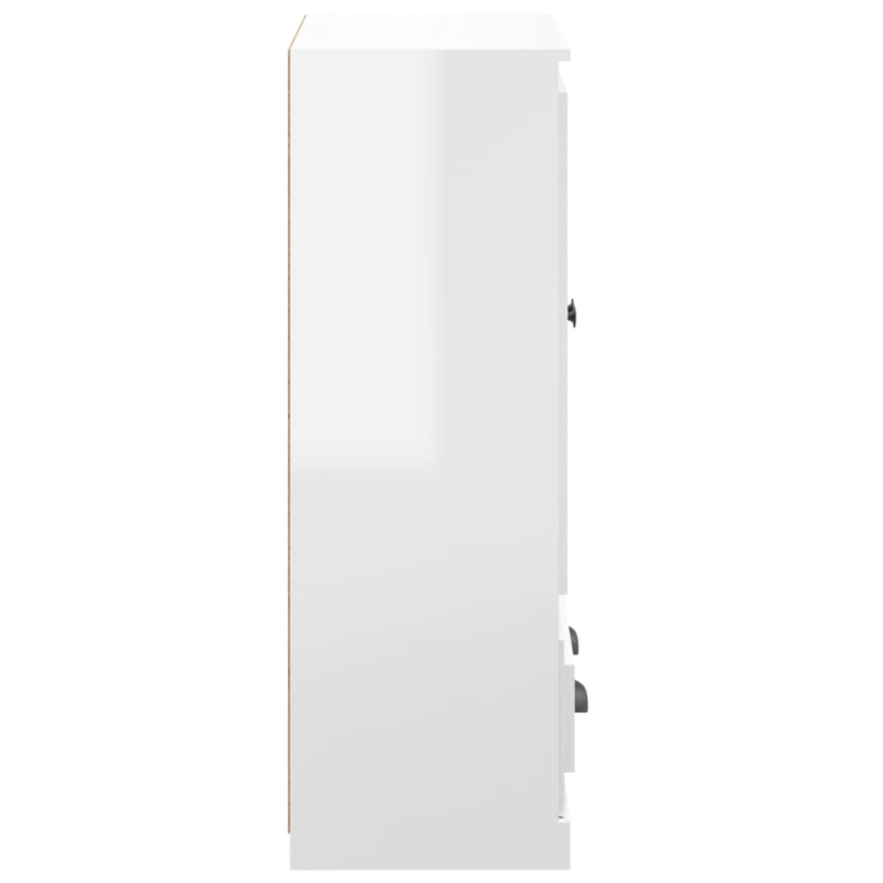 Highboard Hochglanz-Weiß 60x35,5x103,5 cm Holzwerkstoff