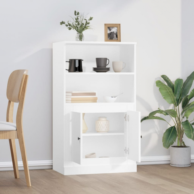 Highboard Weiß 60x35,5x103,5 cm Holzwerkstoff