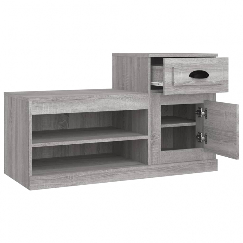 Schuhschrank Grau Sonoma 100x42x60 cm Holzwerkstoff