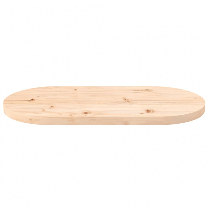 Tischplatte 70x35x2,5 cm Massivholz Kiefer Oval