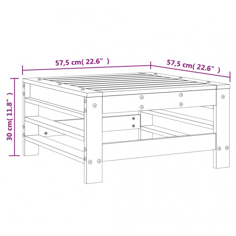 Gartenhocker Massivholz Douglasie