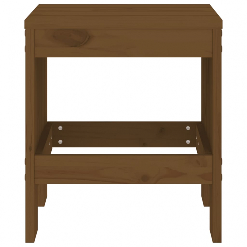 Gartenhocker 2 Stk. Honigbraun 40x36x45 cm Massivholz Kiefer