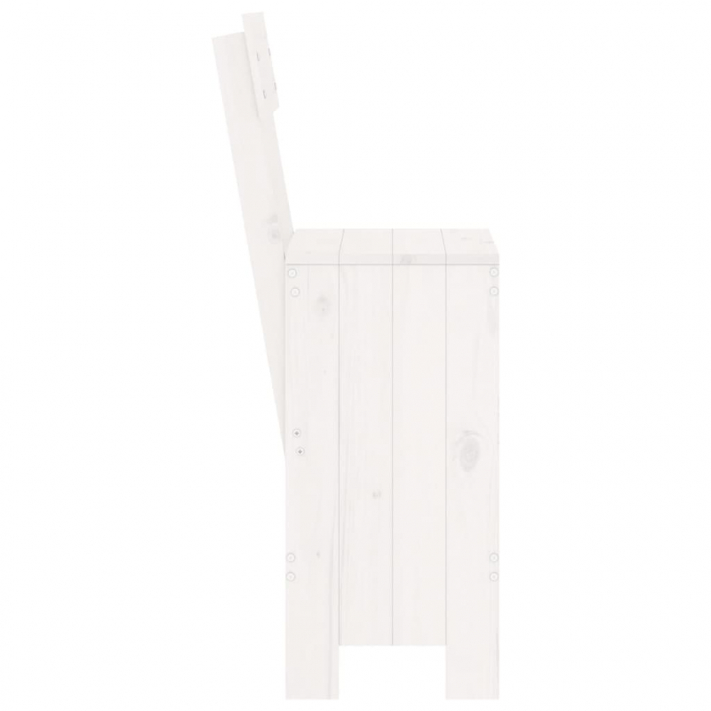 Barhocker 2 Stk. Weiß 40x48,5x115,5 cm Massivholz Kiefer