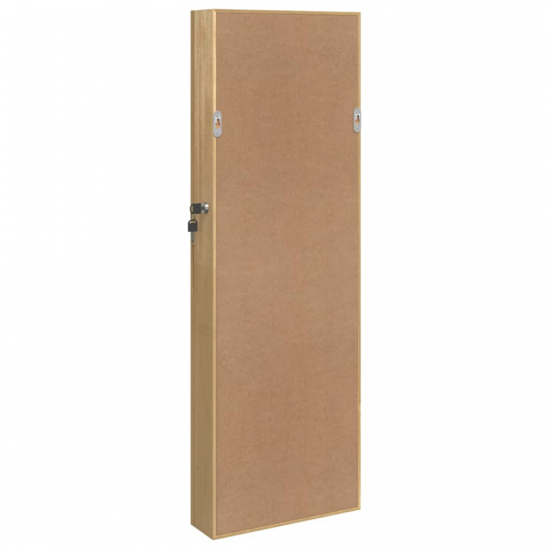 Schmuckschrank mit Spiegel Wandmontage 30x8,5x90 cm