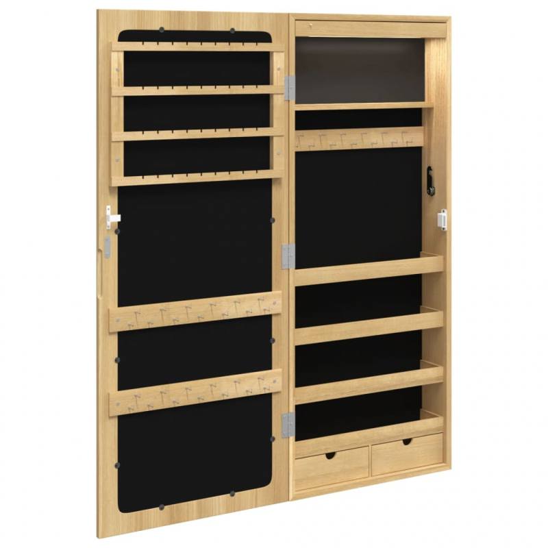 Spiegel-Schmuckschrank mit LED-Beleuchtung Wandmontage