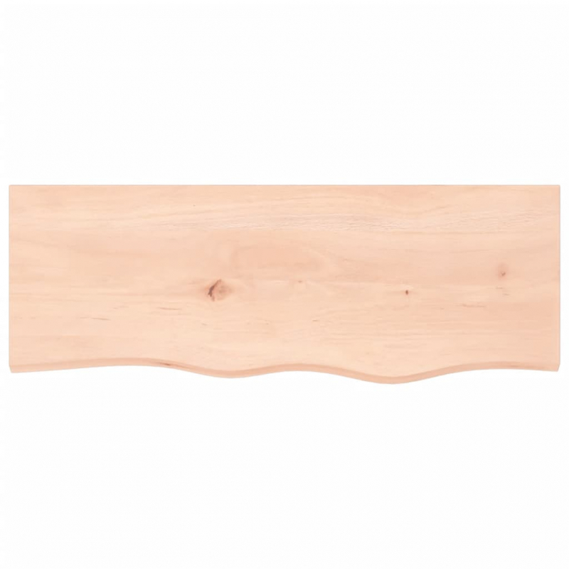 Wandregal 80x30x2 cm Massivholz Eiche Unbehandelt