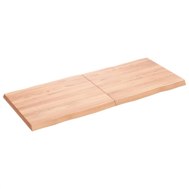 Tischplatte 120x50x(2-4) cm Massivholz Behandelt Baumkante