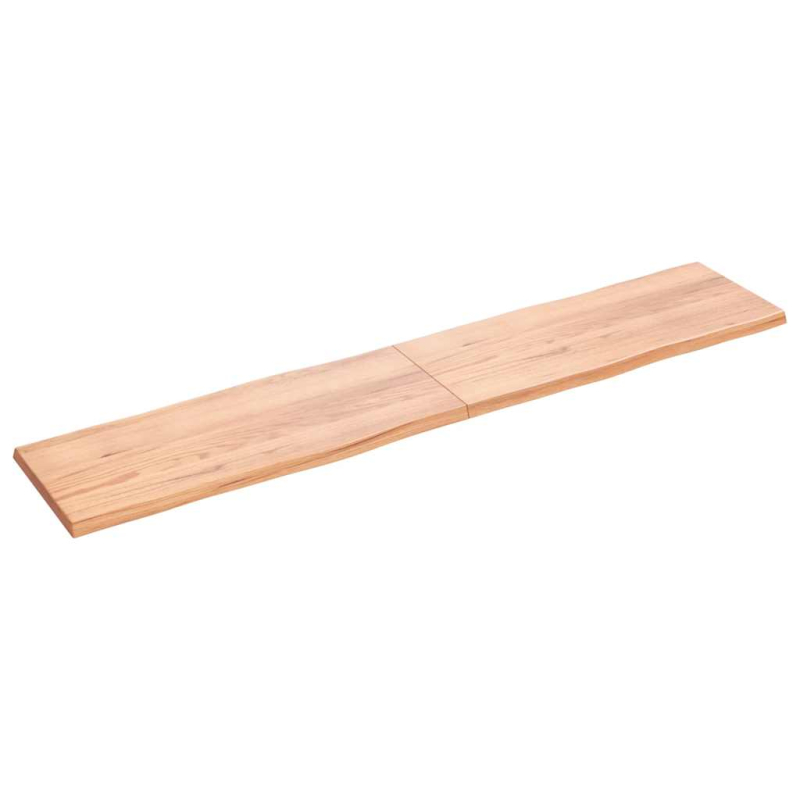 Tischplatte 200x40x(2-4) cm Massivholz Behandelt Baumkante