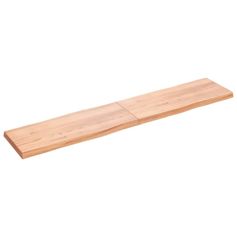 Tischplatte 200x40x(2-6) cm Massivholz Behandelt Baumkante
