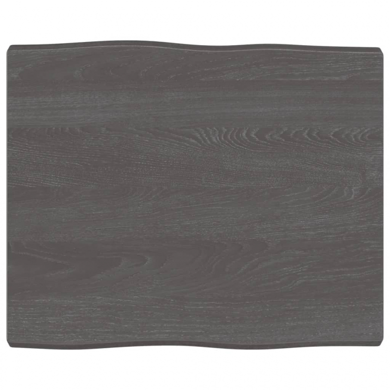 Tischplatte 60x50x(2-4) cm Massivholz Behandelt Baumkante