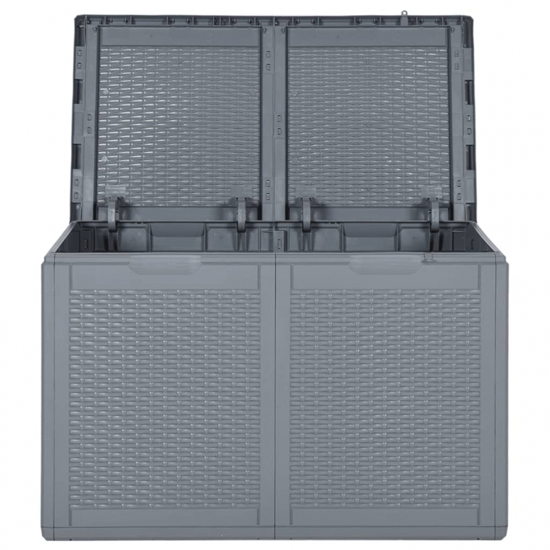 Gartenbox Grau PP Rattan 180 L