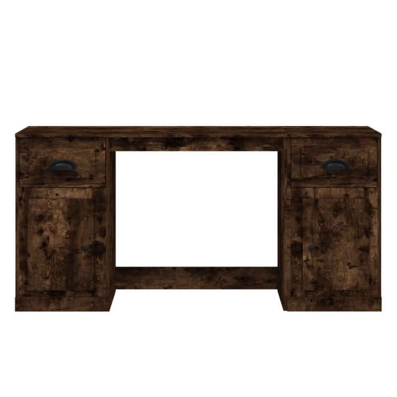 Schreibtisch mit Stauraum Räuchereiche Holzwerkstoff