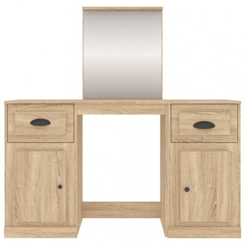 Schminktisch mit Spiegel Sonoma-Eiche 130x50x132,5 cm
