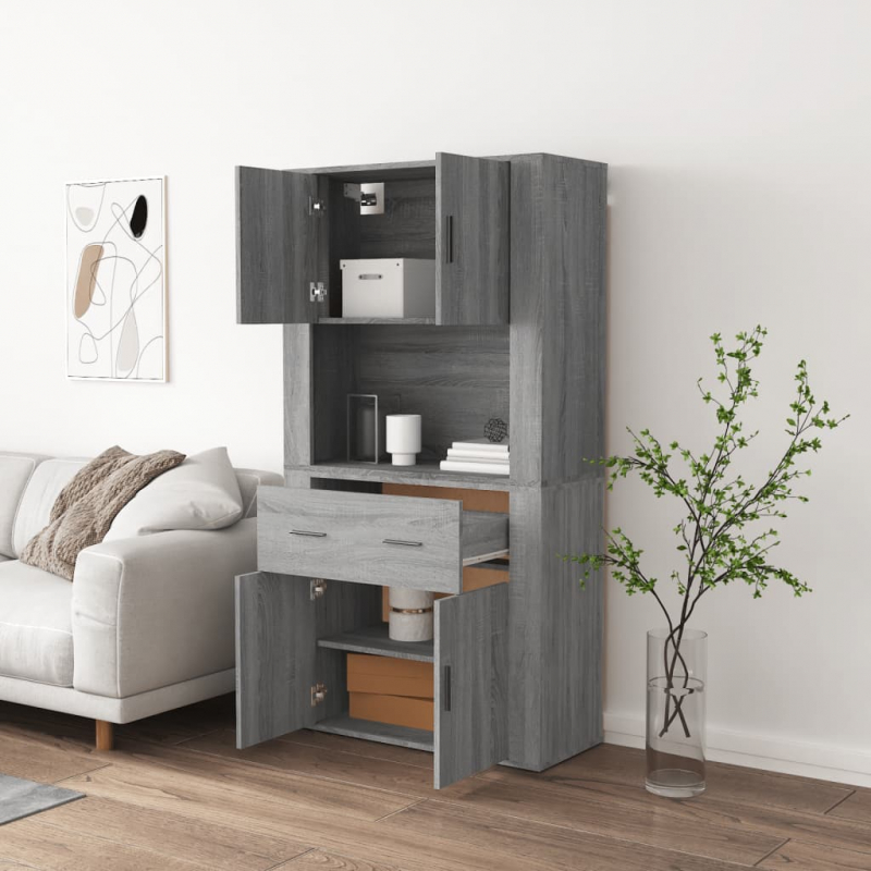 Highboard Grau Sonoma Holzwerkstoff