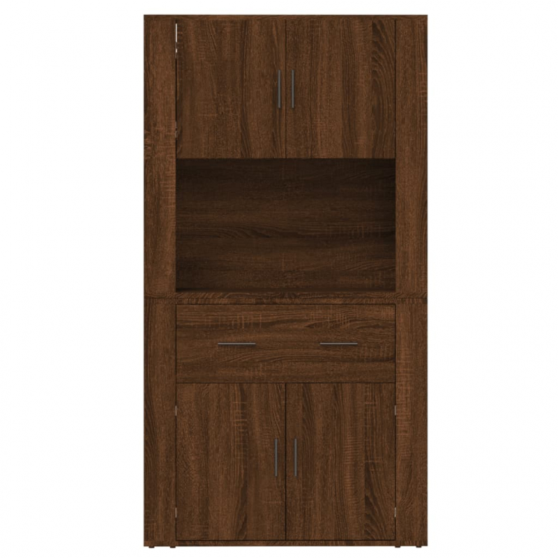 Highboard Braun Eichen-Optik Holzwerkstoff