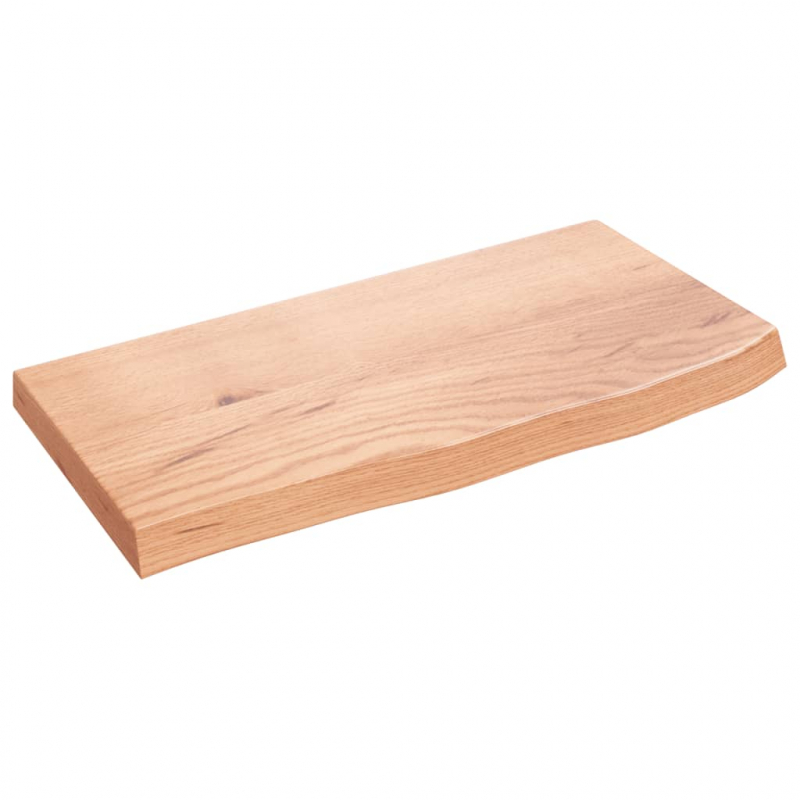 Waschtischplatte Hellbraun 60x30x(2-4) cm Massivholz Behandelt