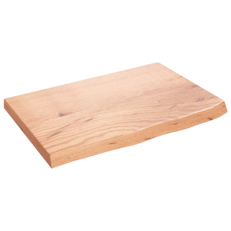Waschtischplatte Hellbraun 60x40x(2-4) cm Massivholz Behandelt