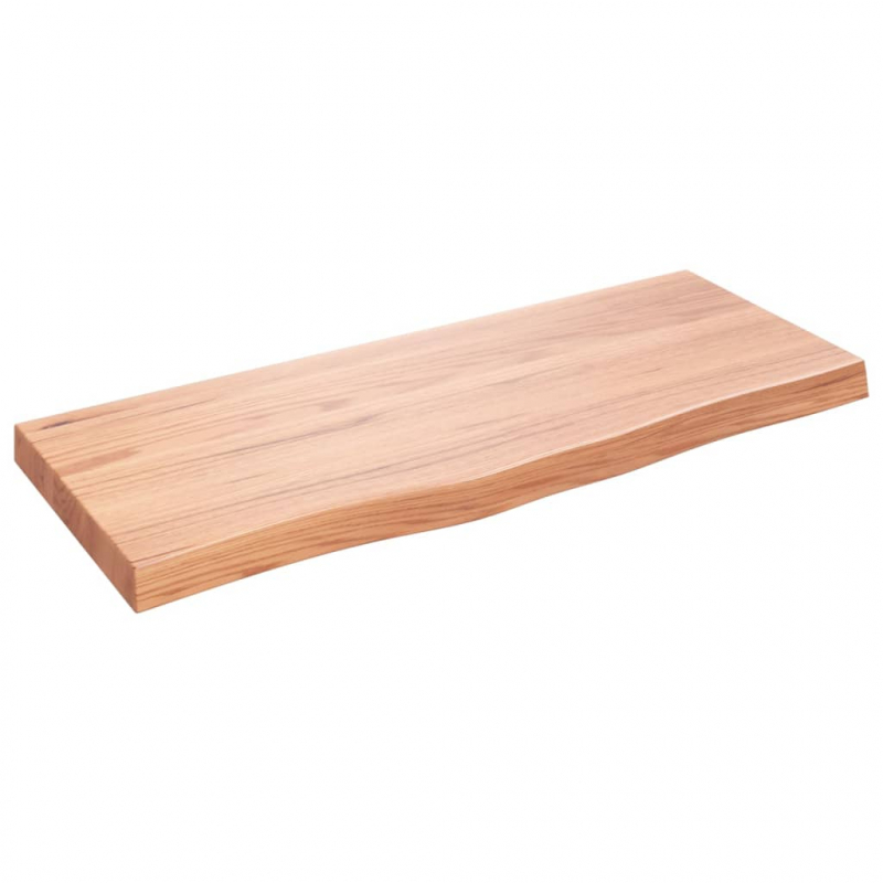 Waschtischplatte Hellbraun 100x40x(2-6) cm Massivholz Behandelt