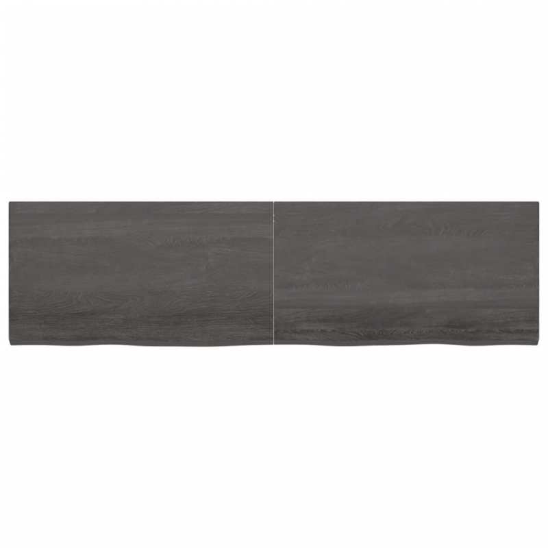 Waschtischplatte Dunkelbraun 220x60x(2-4)cm Massivholz