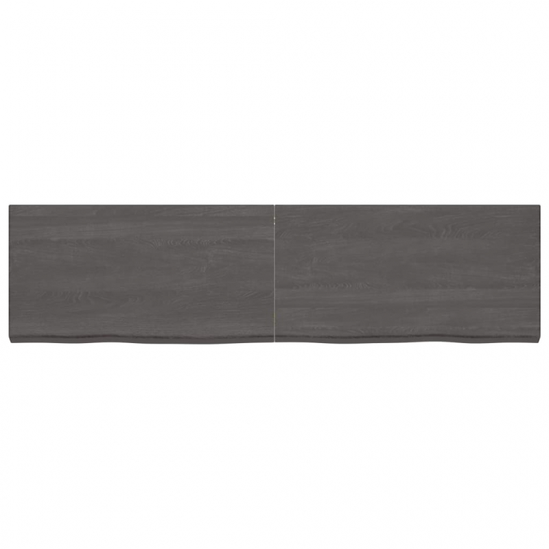 Waschtischplatte Dunkelbraun 220x60x(2-6)cm Massivholz