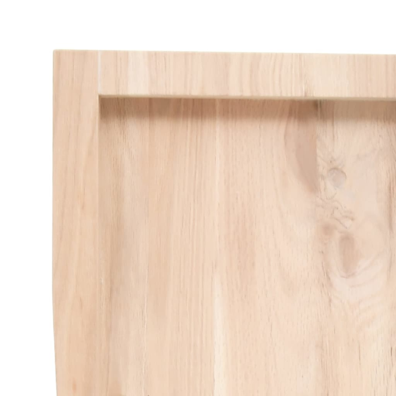 Tischplatte 100x40x(2-6) cm Massivholz Eiche Unbehandelt