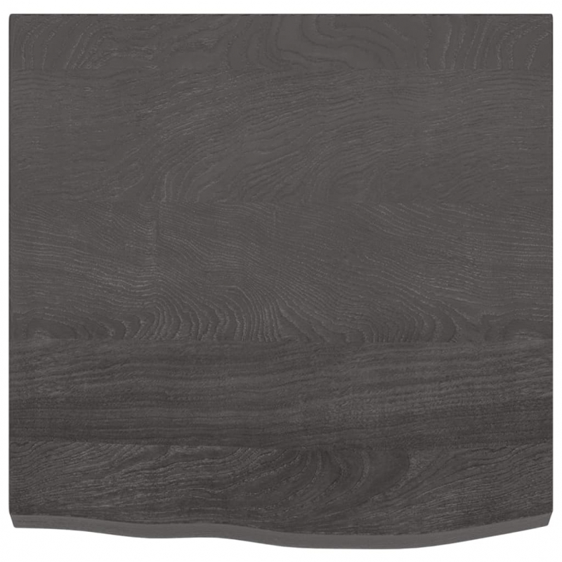Tischplatte Dunkelbraun 60x60x(2-4)cm Massivholz Eiche