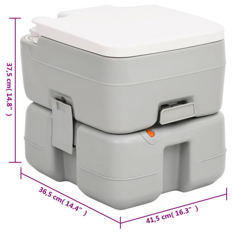 Tragbare Campingtoilette mit Waschbecken