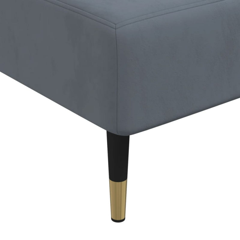 Chaiselongue Dunkelgrau Samt