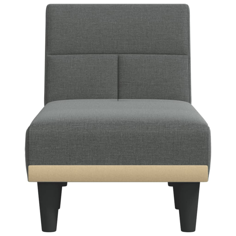 Chaiselongue Dunkelgrau Stoff