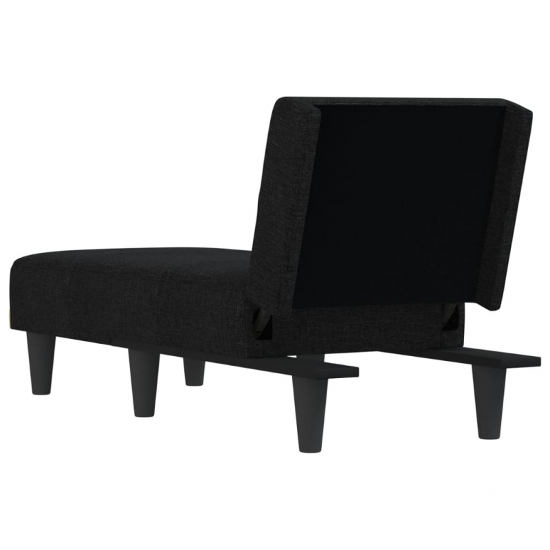 Chaiselongue Schwarz Stoff