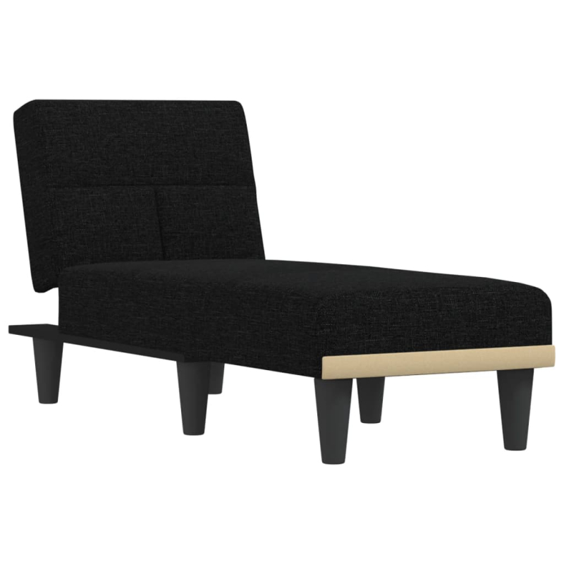 Chaiselongue Schwarz Stoff