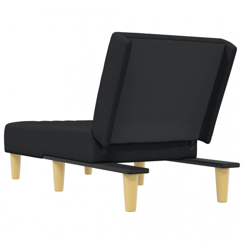 Chaiselongue Schwarz Stoff