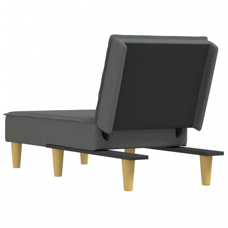 Chaiselongue Dunkelgrau Stoff