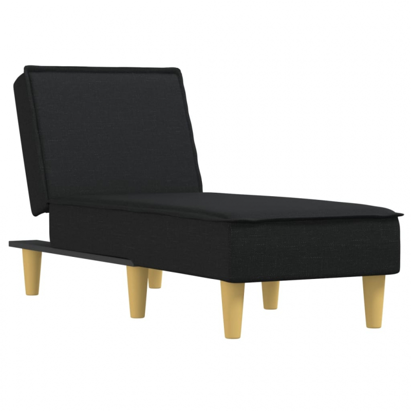 Chaiselongue Schwarz Stoff