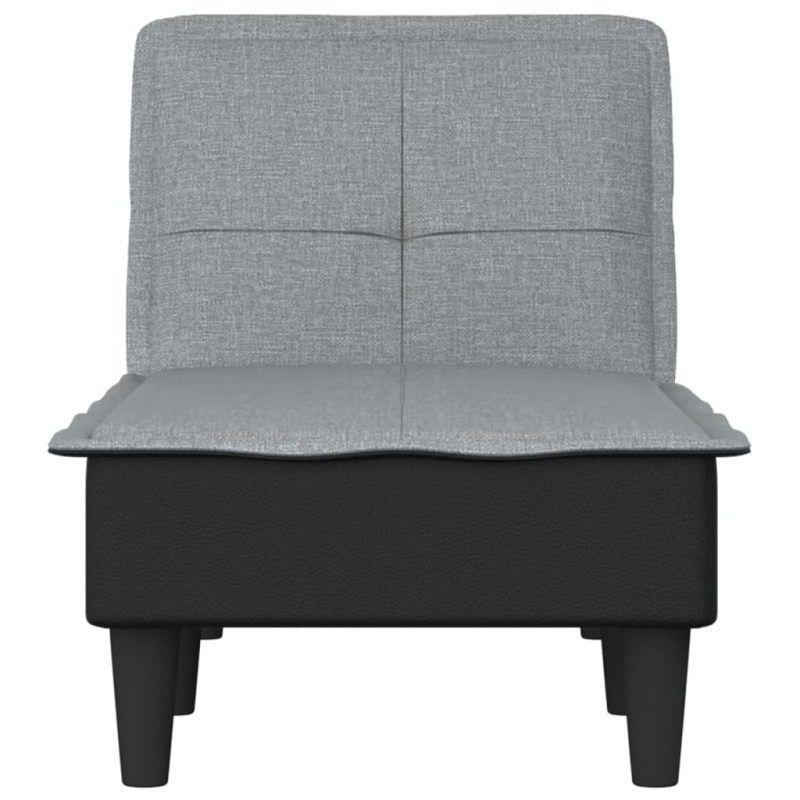 Chaiselongue Hellgrau Stoff