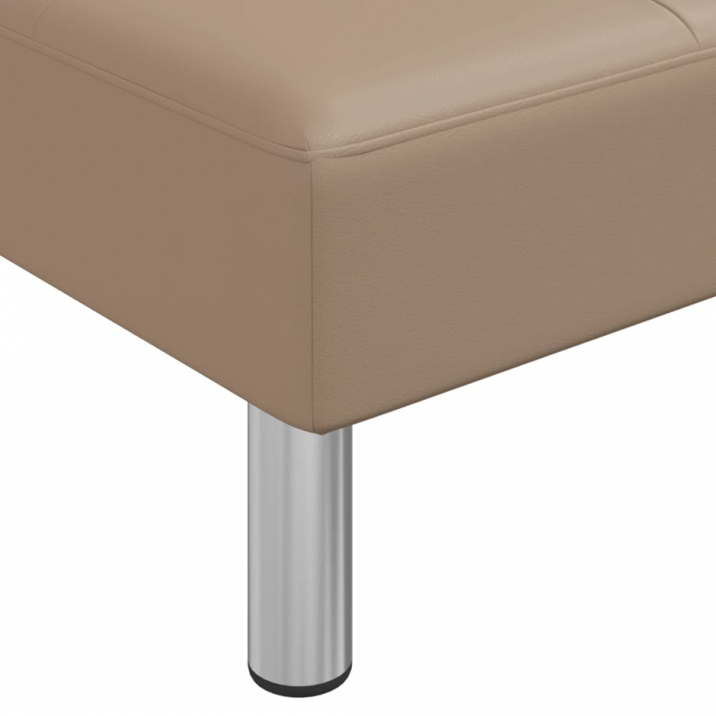 Chaiselongue Capuccino-Braun Kunstleder